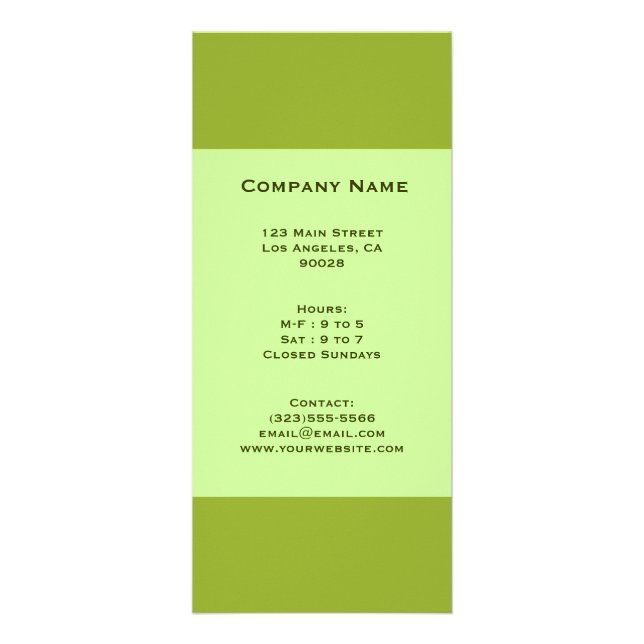 olive green rack card (Front)