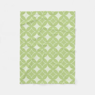 Olive green shippo pattern fleece blanket