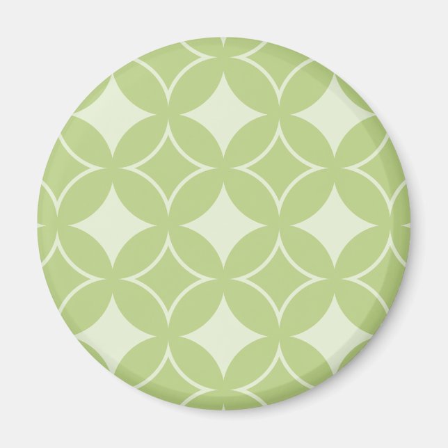 Olive green shippo pattern magnet (Front)