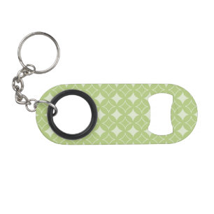 Olive green shippo pattern mini bottle opener