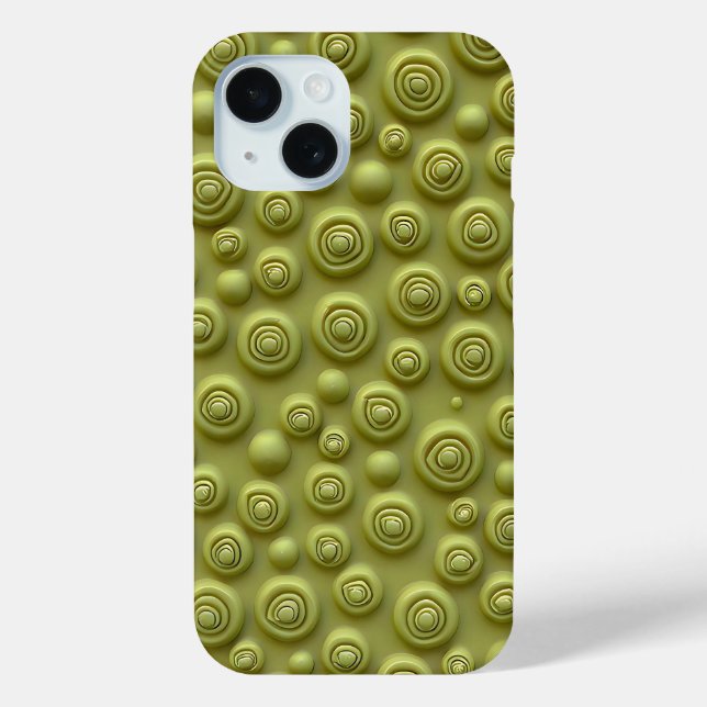 Olive Green Spiral iPhone Case Matte Style (Back)