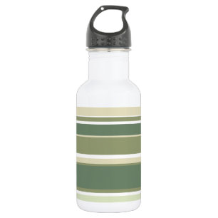 Olive green stripes 532 ml water bottle
