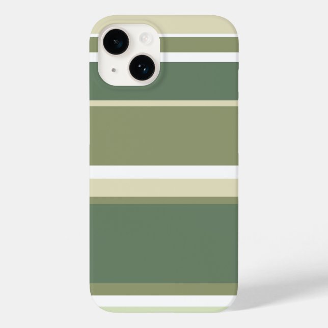 Olive green stripes Case-Mate iPhone case (Back)