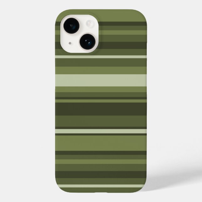 Olive green stripes  Case-Mate iPhone case (Back)