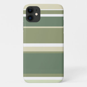 Olive green stripes iPhone 11 case