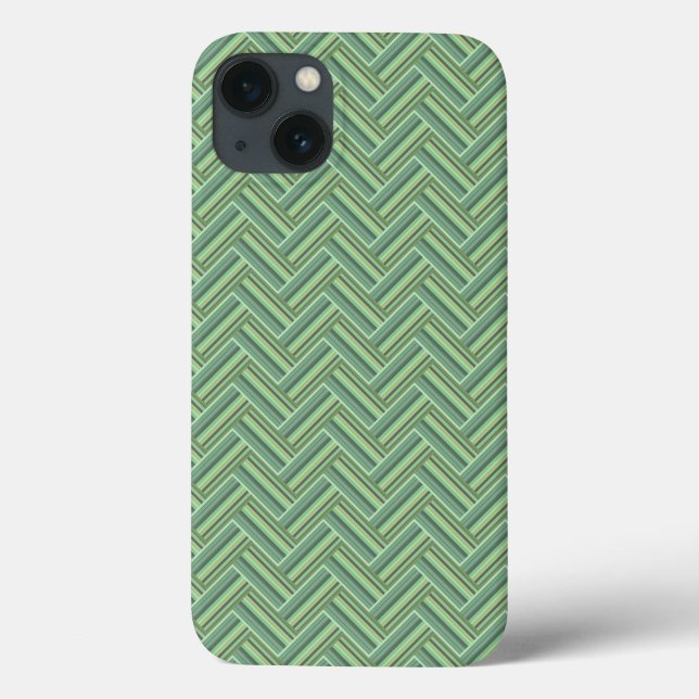 Olive green stripes double weave Case-Mate iPhone  Case (Back)