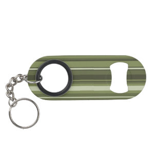 Olive green stripes mini bottle opener