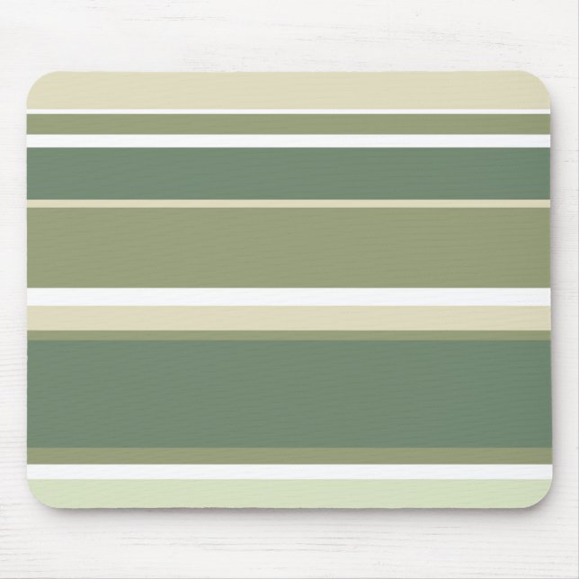 Olive green stripes mouse pad (Front)