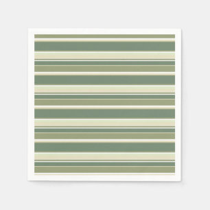 Olive green stripes napkin