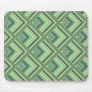Olive green stripes scale pattern mouse pad