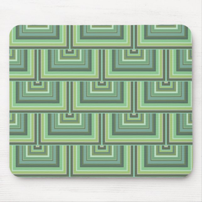 Olive green stripes square mouse pad (Front)