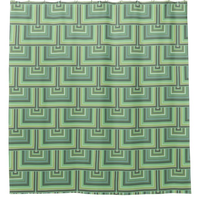 Olive green stripes square scales pattern (Front)