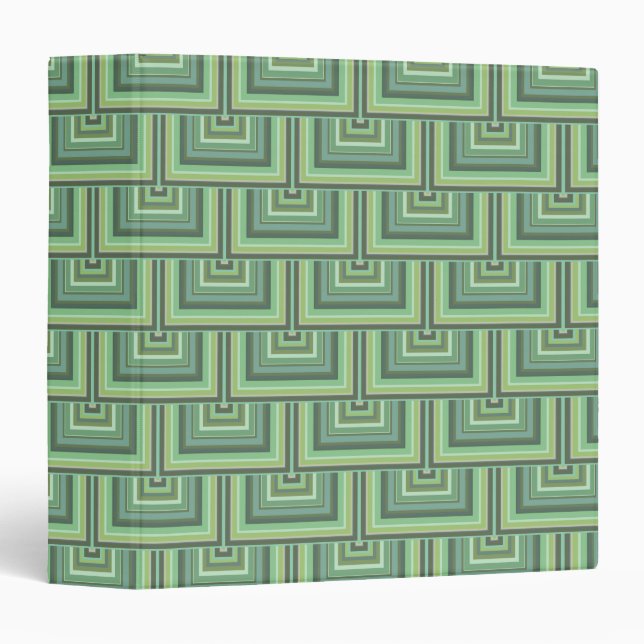 Olive green stripes square scales pattern binder (Front/Spine)