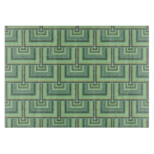 Olive green stripes square scales pattern cutting board