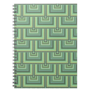 Olive green stripes square scales pattern notebook