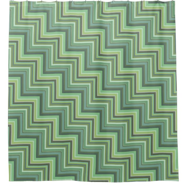Olive green stripes stairs pattern (Front)