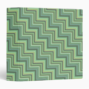 Olive green stripes stairs pattern binder