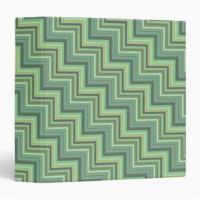 Olive green stripes stairs pattern binder (Front/Spine)