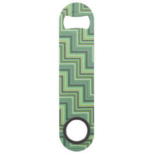 Olive green stripes stairs pattern speed bottle opener