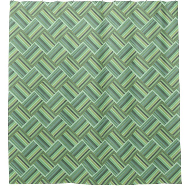 Olive green stripes weave (Front)