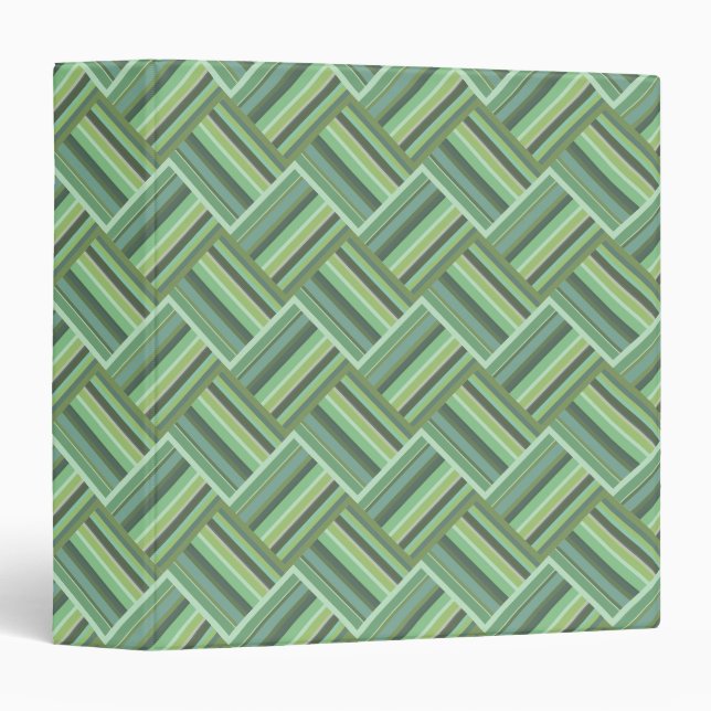 Olive green stripes weave binder (Front/Spine)