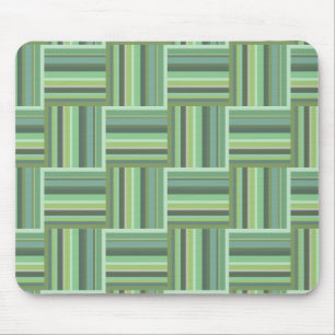 Olive green stripes weave pattern mouse pad