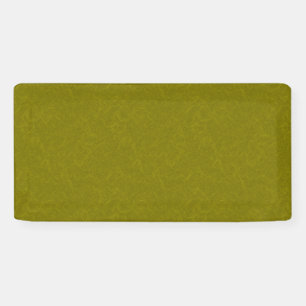 Olive green surface with subtle swirling pattern banner