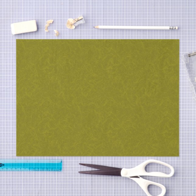 Olive green surface with subtle swirling pattern tissue paper (Craft)