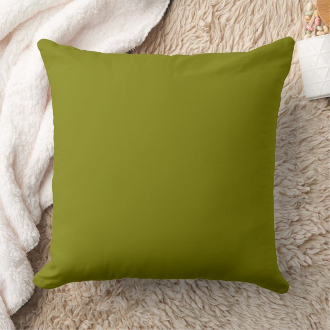 Olive Green Throw Pillow (Blanket)