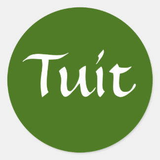 Olive Green Tuit Classic Round Sticker