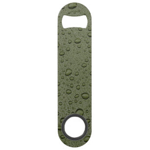 Olive green water droplets bar key