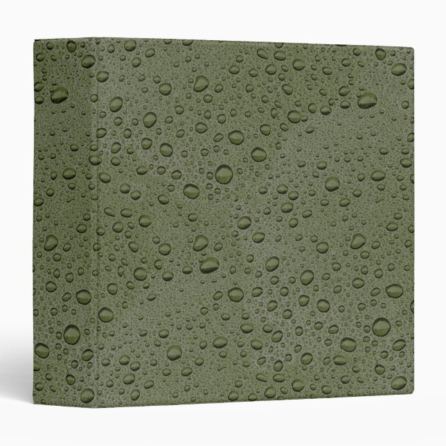 Olive green water droplets binder (Front/Spine)