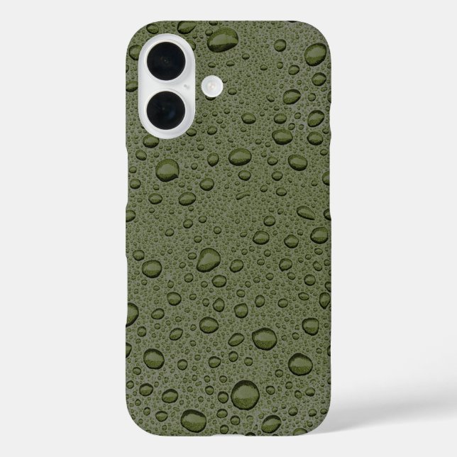 Olive green water droplets Case-Mate iPhone case (Back)