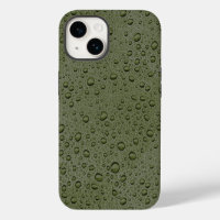 Olive green water droplets