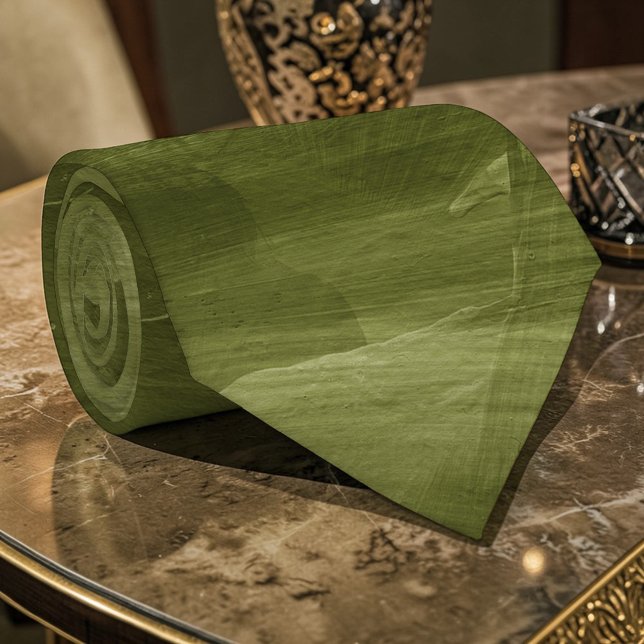 Olive Green Watercolor Custom Necktie (Creator Uploaded)