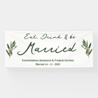 Olive Green Wedding  Banner