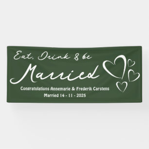 Olive Green Wedding  Banner