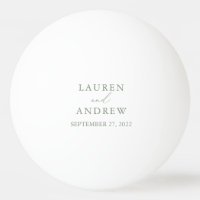 Olive Green Wedding Personalized Ping Pong Ball