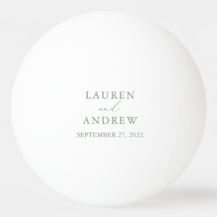 Olive Green Wedding Personalized Ping Pong Ball