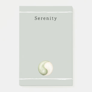 Olive Green Yin Yang Meditation Personalized Post-it Notes