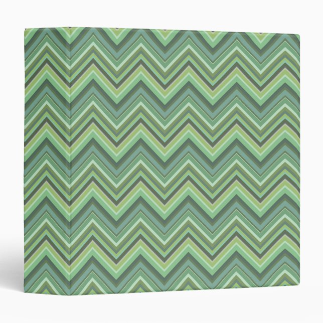 Olive green zigzag stripes binder (Front/Spine)