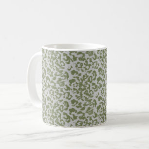 Olive grey spotted leopard coffee mug