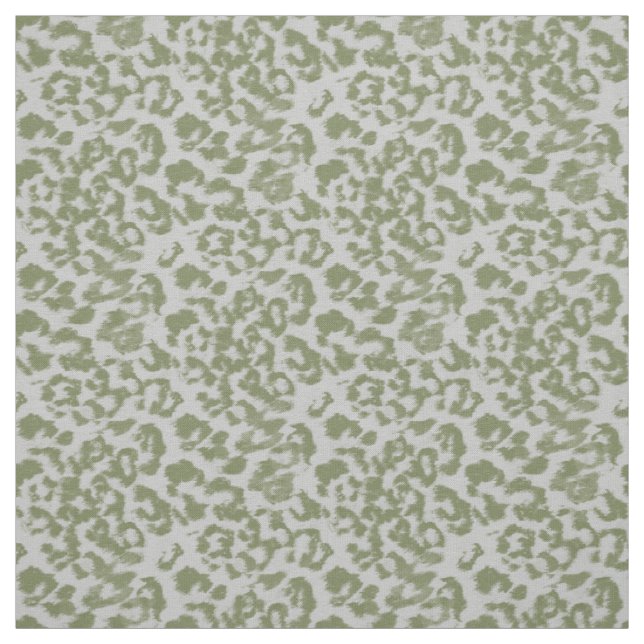 Olive grey spotted leopard  fabric (Swatch)