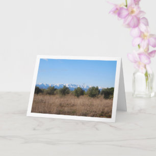 Olive Grove and Snowy Mountains Card