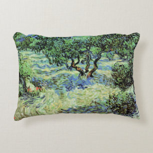 Olive Grove by Vincent van Gogh Accent Pillow