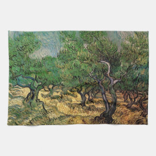 Olive Grove by Vincent van Gogh Kitchen Towel