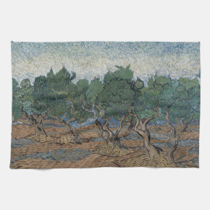 Olive Grove by Vincent Van Gogh Kitchen Towel