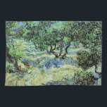 Olive Grove by Vincent van Gogh Kitchen Towel<br><div class="desc">Olive Grove by Vincent van Gogh is a vintage fine art post impressionism nature painting. Van Gogh painted over a dozen landscapes of olive trees while living in the south of France. An orchard filled with fruit trees on a farm in the summer season. About the artist: Vincent Willem van...</div>