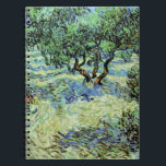 Olive Grove by Vincent van Gogh Notebook<br><div class="desc">Olive Grove by Vincent van Gogh is a vintage fine art post impressionism nature painting. Van Gogh painted over a dozen landscapes of olive trees while living in the south of France. An orchard filled with fruit trees on a farm in the summer season. About the artist: Vincent Willem van...</div>