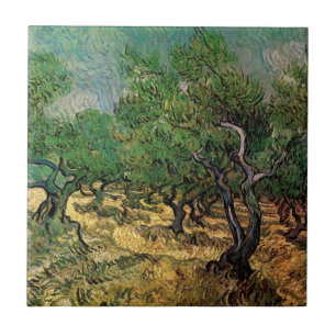 Olive Grove by Vincent van Gogh Tile